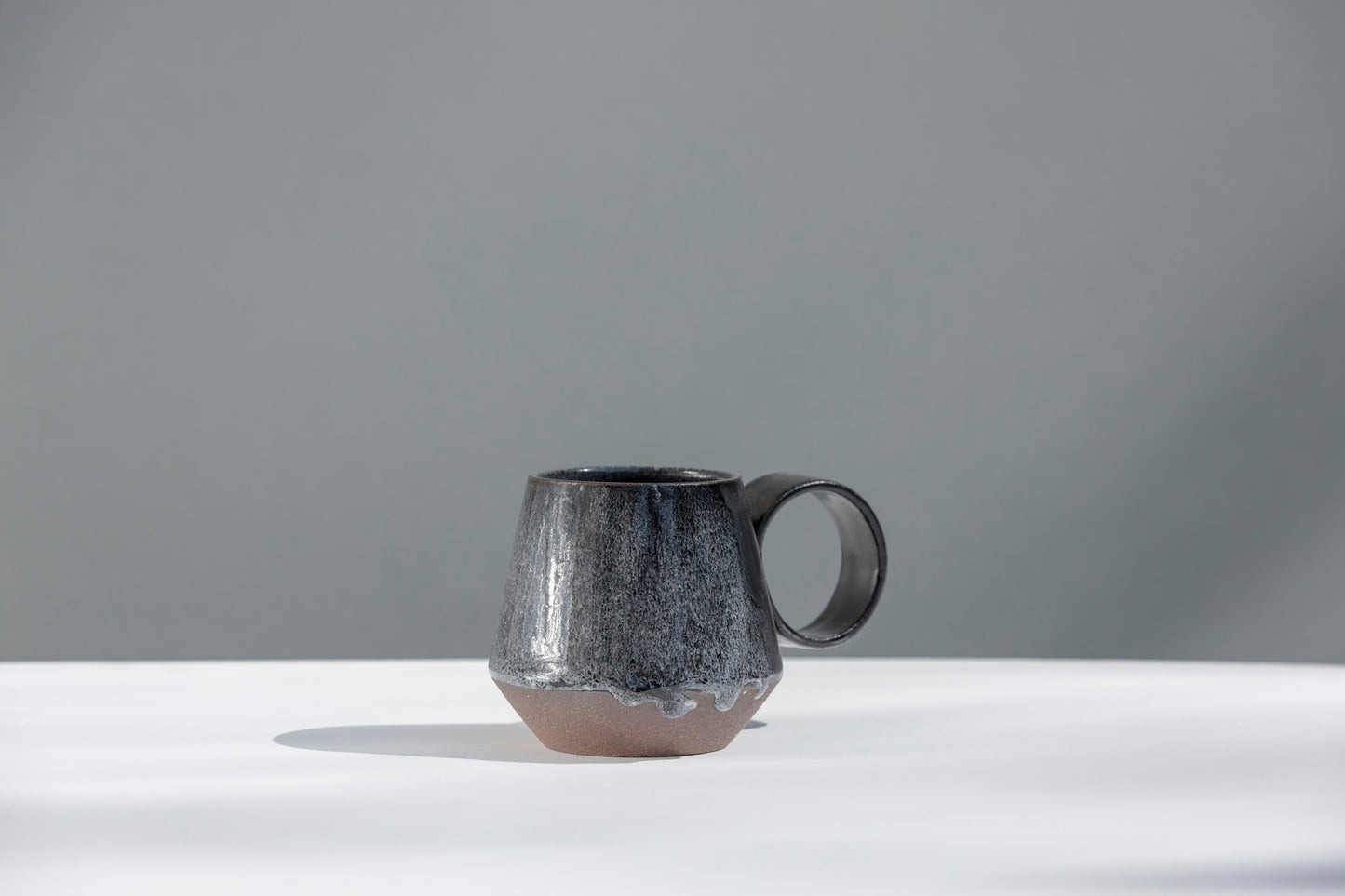 Matte Black Conical Stoneware Mug