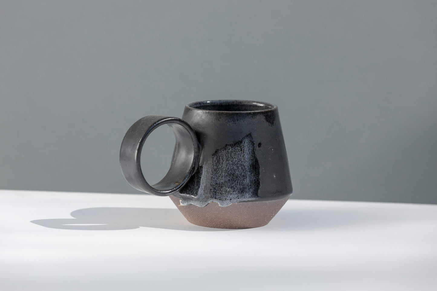 Matte Black Conical Stoneware Mug