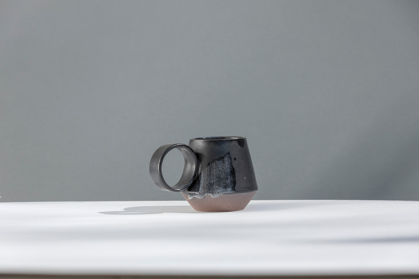 Matte Black Conical Stoneware Mug