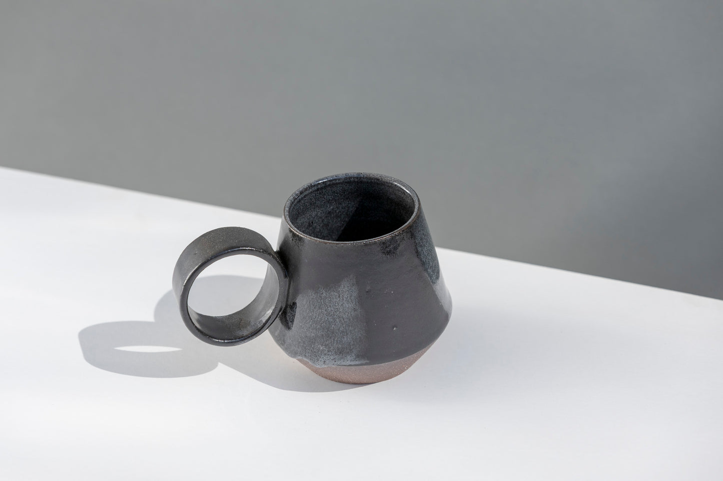 Matte Black Conical Stoneware Mug