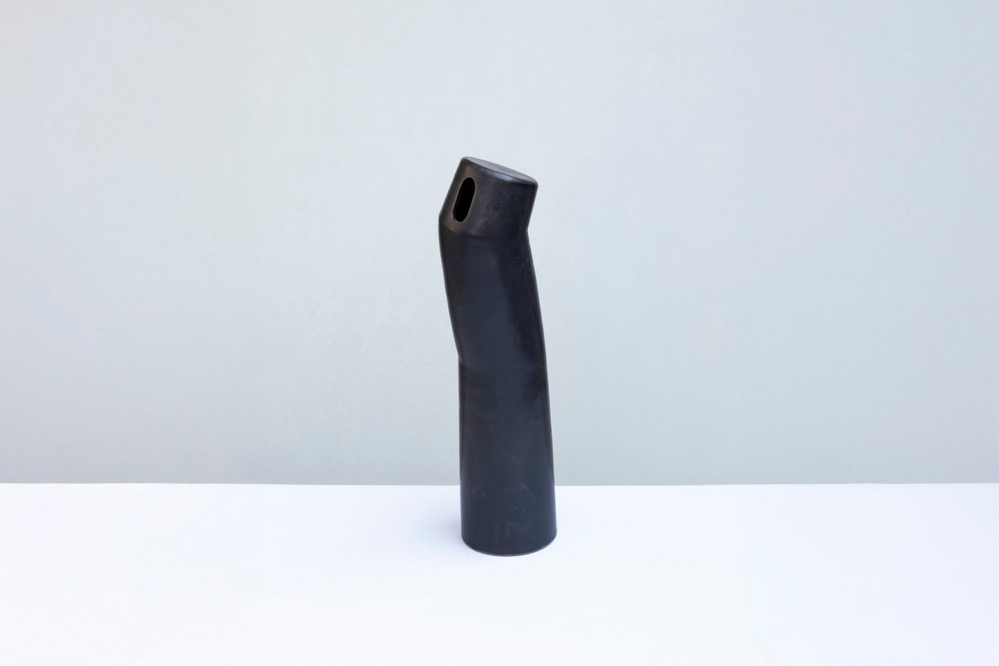 Matte Black Angled Vase #01