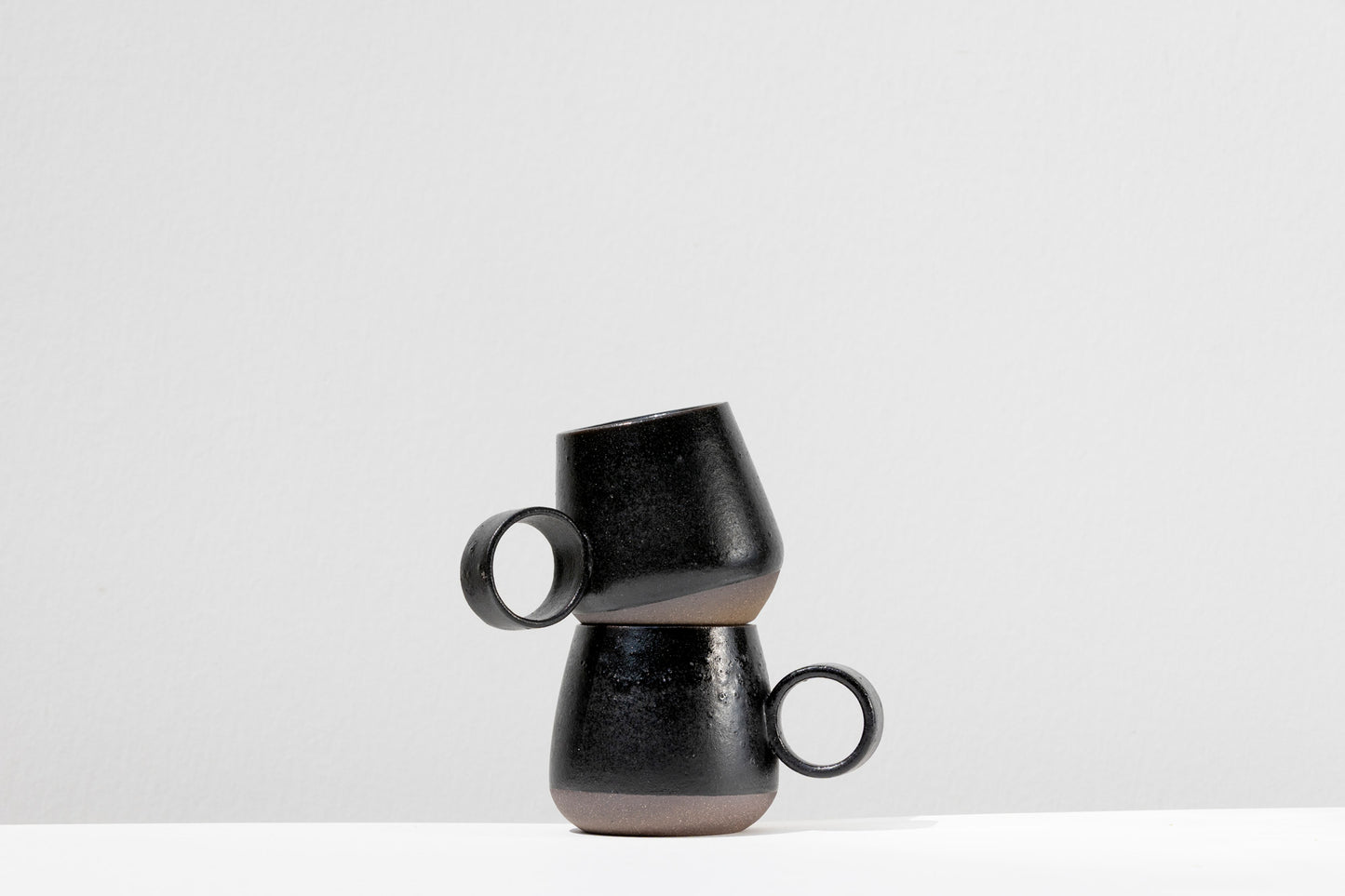 Set of 2 Matte Black Mugs #02