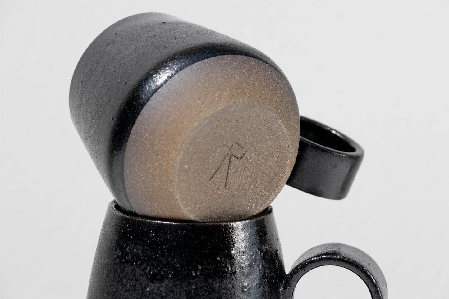 Set of 2 Matte Black Mugs #02