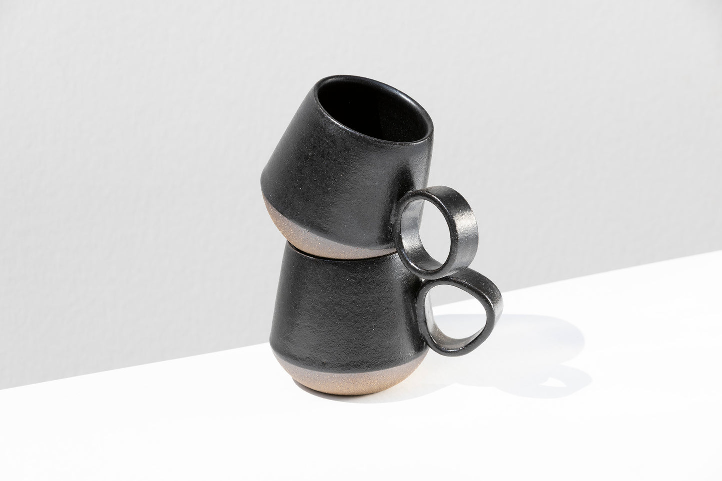 Set of 2 Matte Black Mugs #01