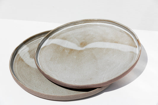 Set of 2 Speckled Dinner plates #04