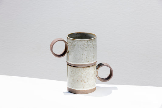 Set of 2 Speckled Stoneware Mugs #02