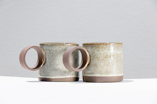 Set of 2 Speckled Stoneware Mugs #02